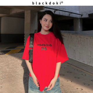  Áo thun nữ BLACKDOKI-IMBER LOGO 3  áo phông basic hiện đại cá tính chất cotton dày dặn oversize 