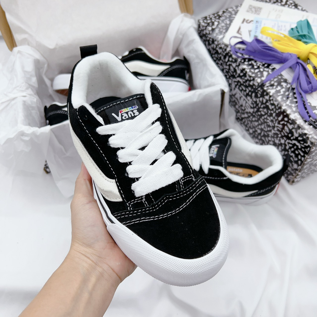 Giày Vans Vault Knu Skool VR3 x Imran Potato mẫu hót Bản like.au Cao Cấp Full Bill Box Phụ Kiện