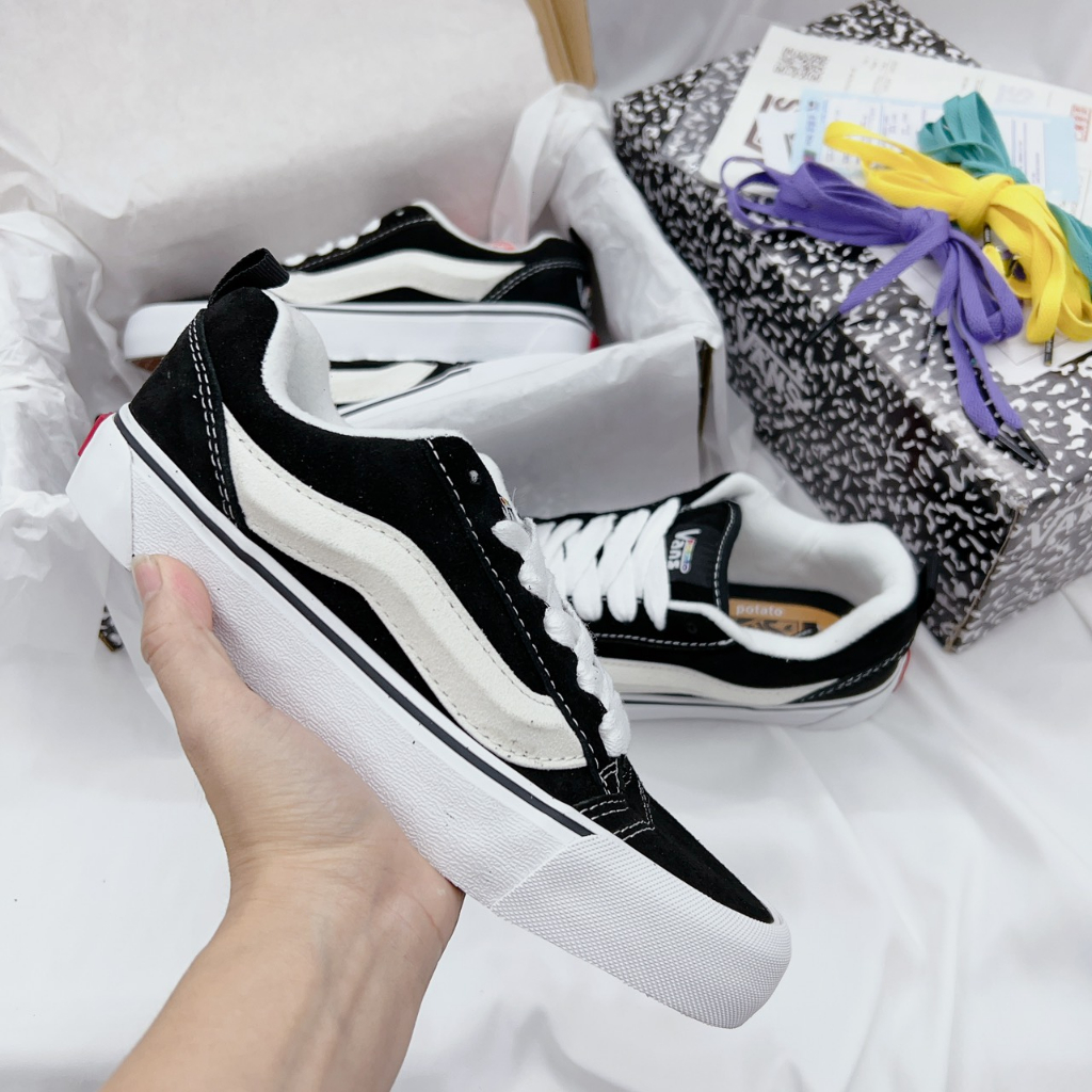 Giày Vans Vault Knu Skool VR3 x Imran Potato mẫu hót Bản like.au Cao Cấp Full Bill Box Phụ Kiện