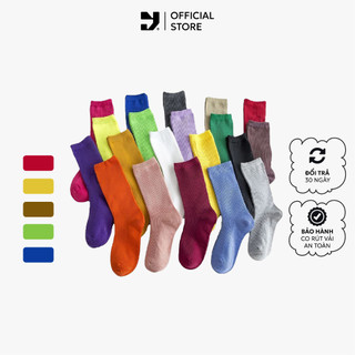 Tất Trơn Cổ Cao Basic Nam Nữ S001 Onyou Chất Cotton Cao Cấp