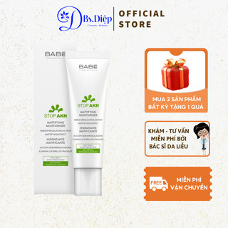 (Bs Diệp khuyên dùng) BABÉ Kem dưỡng Babe stop AKN Mattifying Moisturiser cho da dầu mụn 50ml
