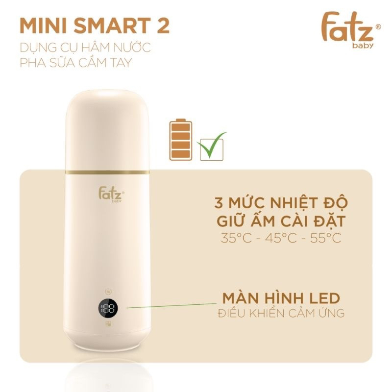 Máy Hâm Nước Pha Sữa Cầm Tay FatzBaby Mini Smart 2 - FB3625VA Sambabystore