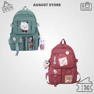 Balo Ulzzang Hàn Quốc nam nữ chống nước, balo đi học Ulzzang - Balo August