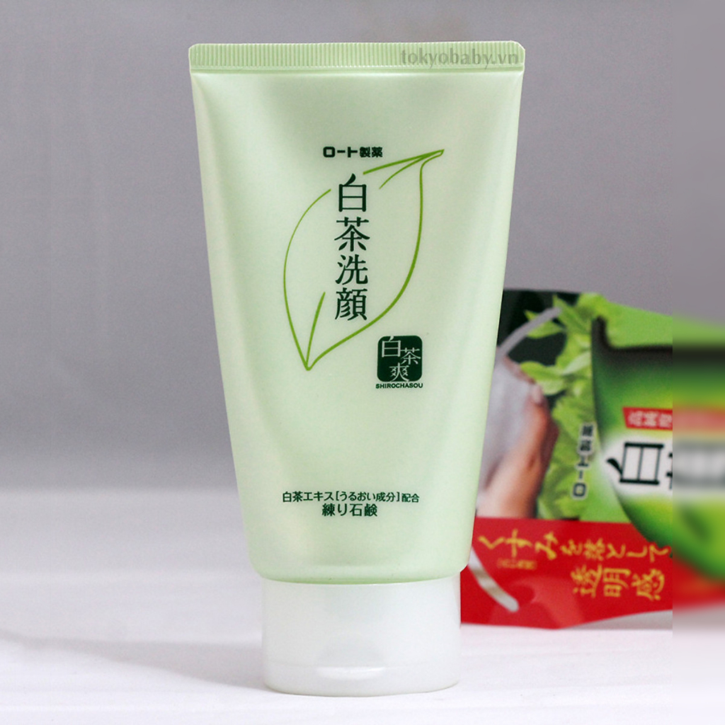Sữa Rửa Mặt Trà Xanh Rohto Shirochasou Green Tea Foam 120gr Nhật Bản