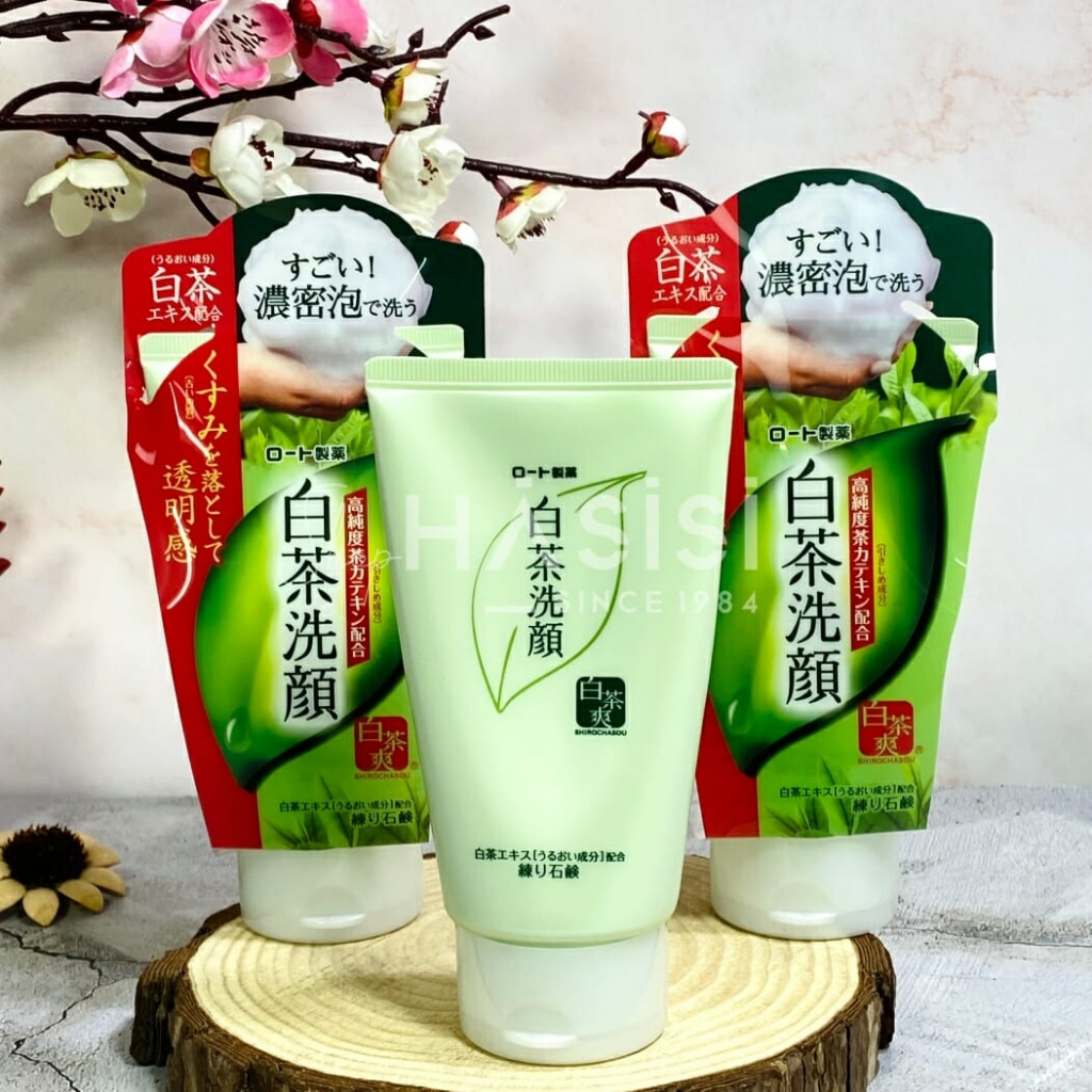 Sữa Rửa Mặt Trà Xanh Rohto Shirochasou Green Tea Foam 120gr Nhật Bản