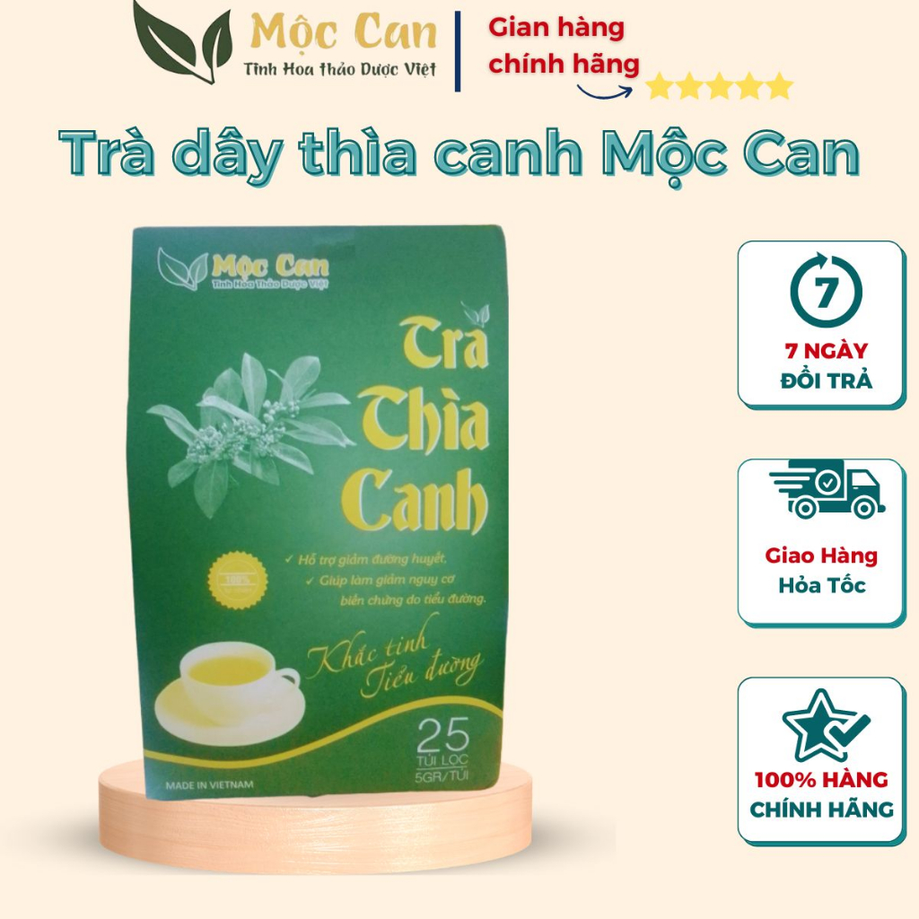 (Mua 10 tặng 1)Trà Dây Thìa Canh Mộc Can,Trà Thảo Mộc Hạ Đường Huyết Ngăn Ngừa Các Biến Chứng Tiểu Đường Hộp 25 Túi Lọc