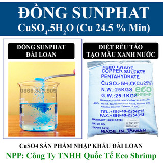 500g phèn xanh cuso4 - đồng sunphat đài loan xử lý nước hồ cá - diệt nấm - cắt rong tảo