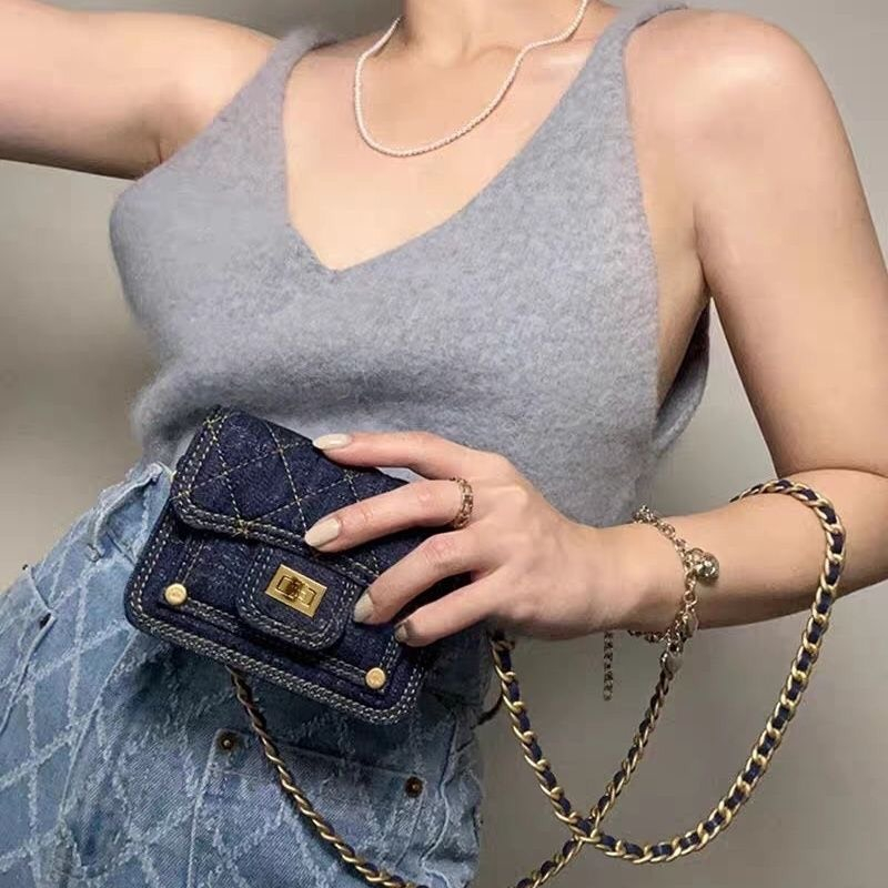 Túi xách mini denim nữ phong cách thời trang mã t67