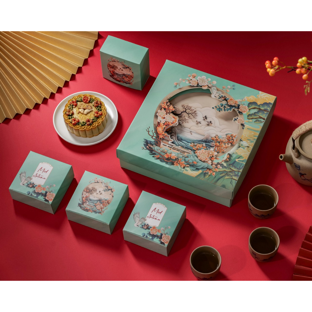 Vỏ bánh trung thu Minh nguyệt xanh mint