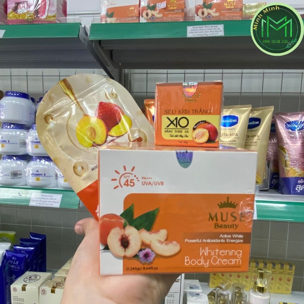 Kem Dưỡng Trắng Da Body Thượng Hạng MUSE Beauty Tinh Chất Hồng Đào