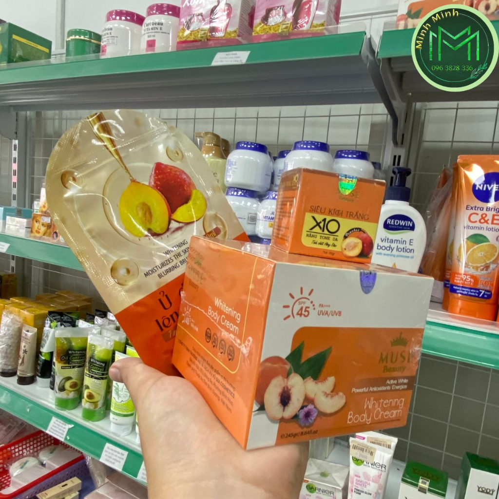 Kem Dưỡng Trắng Da Body Thượng Hạng MUSE Beauty Tinh Chất Hồng Đào