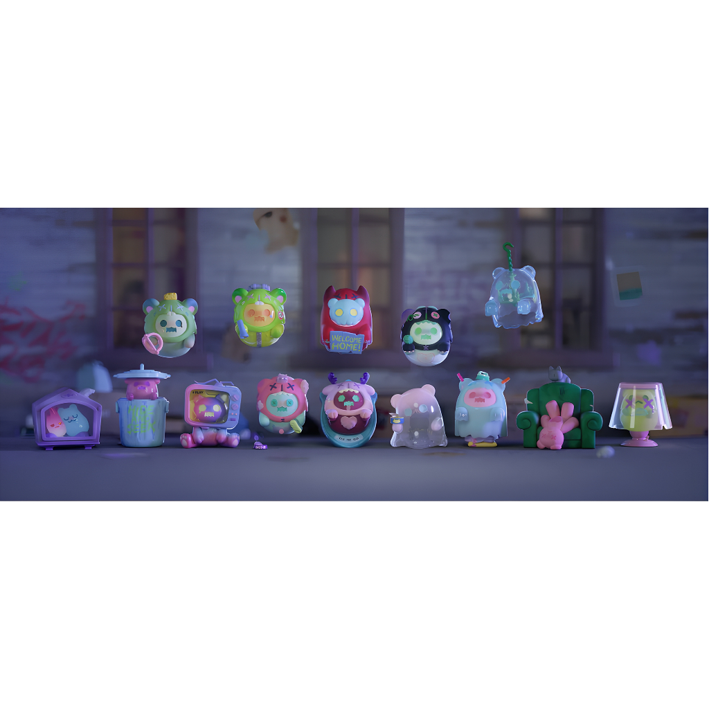 Mô hình/Blindbox ShinWoo - ShinWoo Ghost Bear House Series