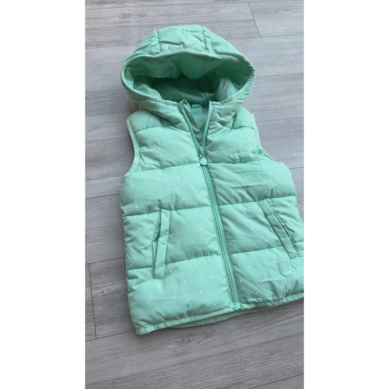 Áo Gile Xanh Chấm Bi Dư Xịn Bé Gái