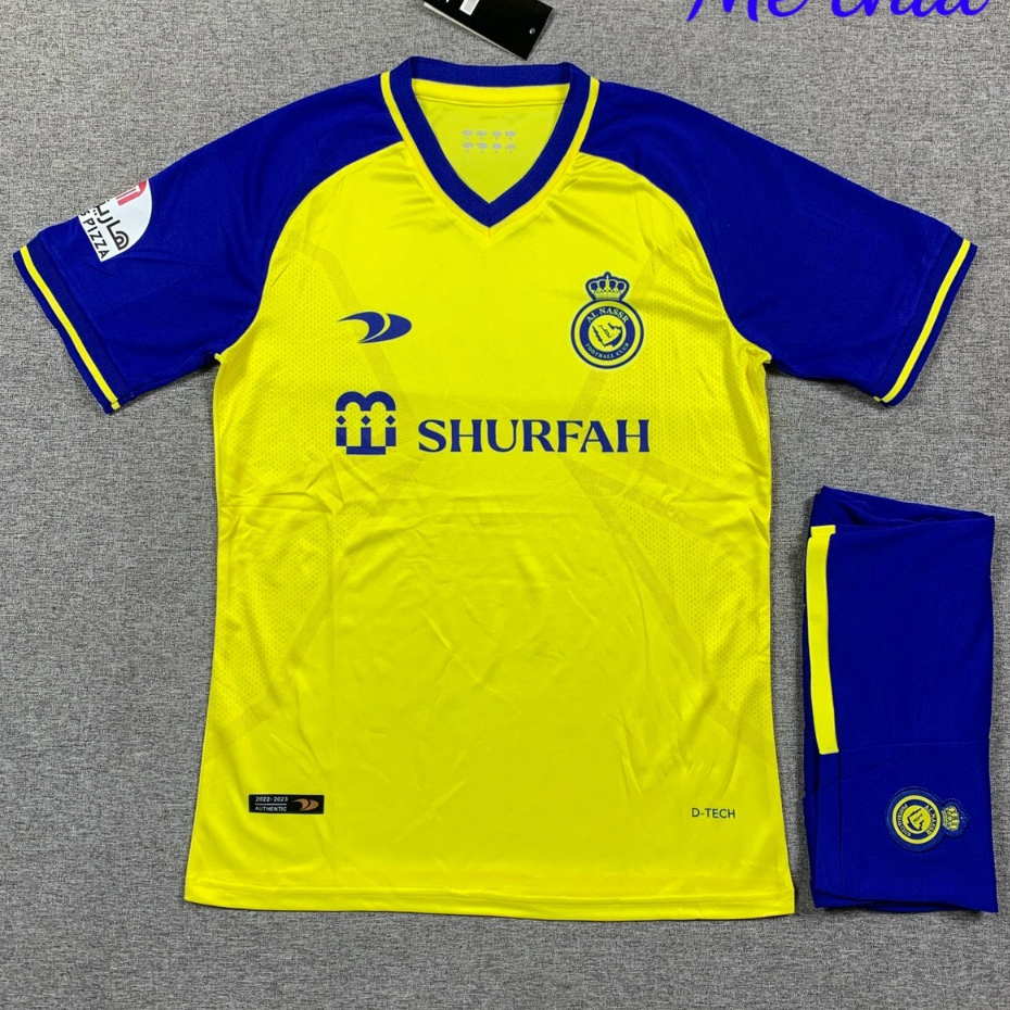 Bộ Quần Áo Bóng Đá Thể Thao Nam Nữ CLB AL - Nassr FC CR7 2022/2023 - Áo đá banh cộc tay