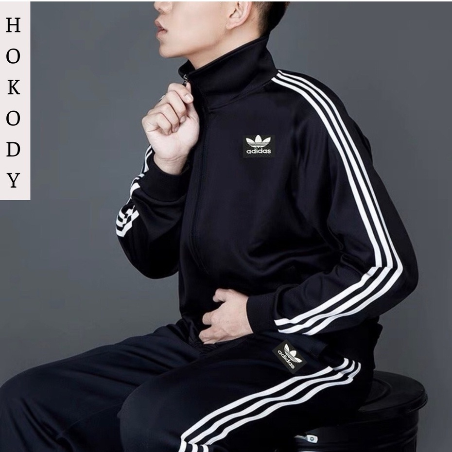 Bộ thể thao thu đông 🚚FREESHIP Áo bomber SST thể thao dài tay Adidas 3 sọc, chất vải Poly co giãn 4 chiều - HOTTREND 20