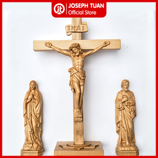 Bộ tượng gỗ bàn thờ Công giáo - Mã BTCG-LD (Catholic Home Altar)