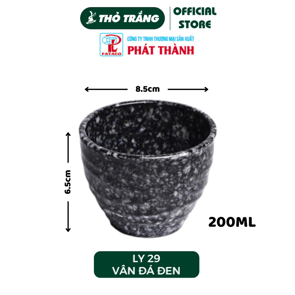 Ly Vân Đá Đen nhựa Melamine cao cấp Fataco Việt Nam nhiều kiểu dáng, kích cỡ