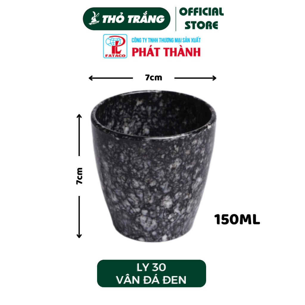 Ly Vân Đá Đen nhựa Melamine cao cấp Fataco Việt Nam nhiều kiểu dáng, kích cỡ