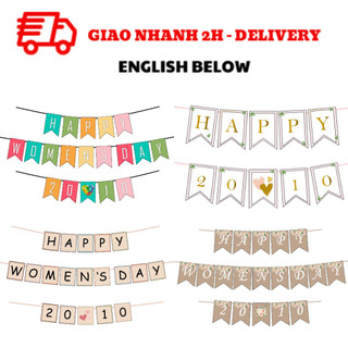 Dây cờ ngày phụ nữ việt nam 20-10 nhiều mẫu - happy women's day 20-10 bunting pnvn24