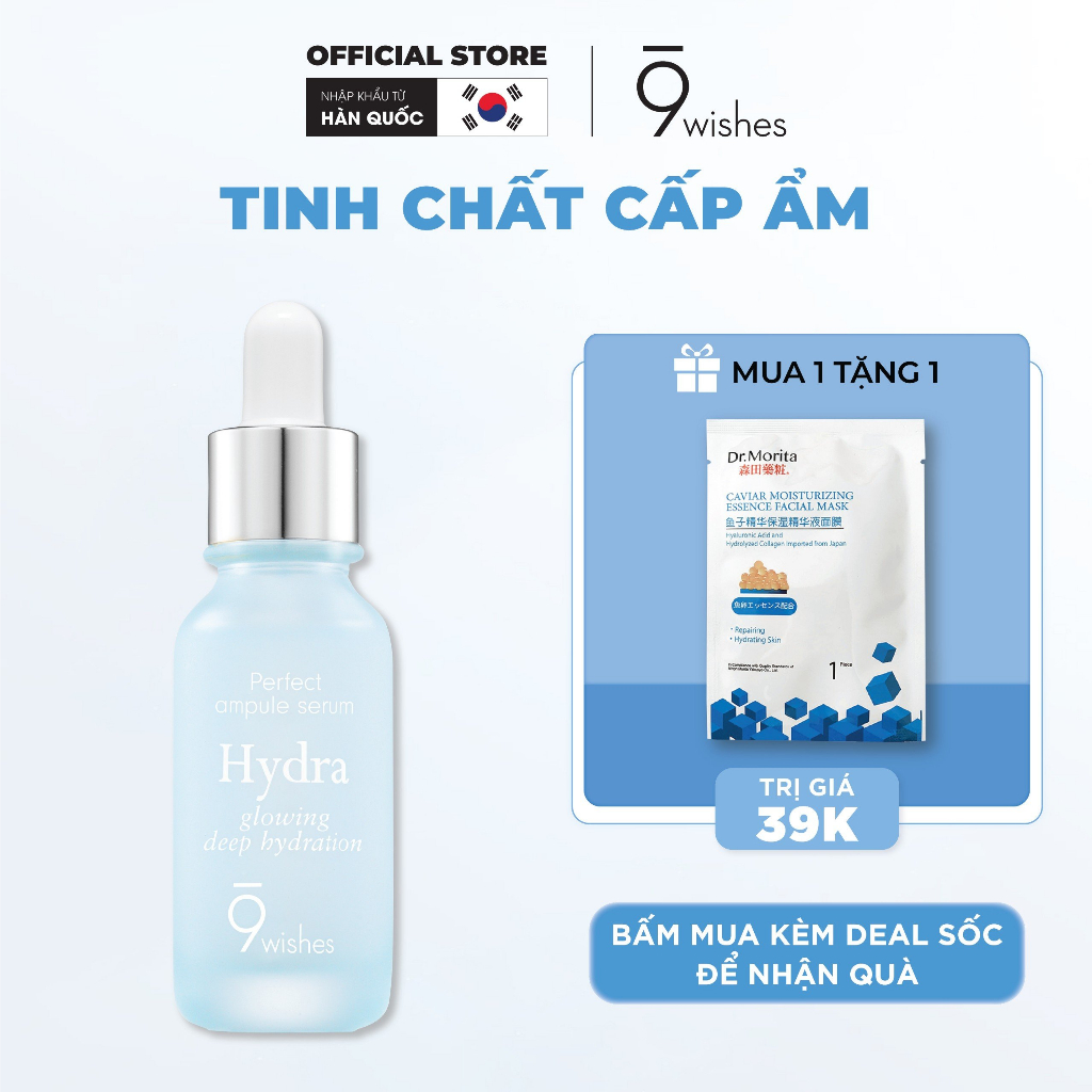 Tinh chất dưỡng ẩm 9 Wishes Hydra Skin Ampule Serum 25ml