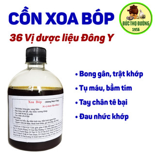Cồn xoa bóp - 36 vị dược liệu Đông Y - chai 500 ml - Xoa bóp ngoài da, không được uống