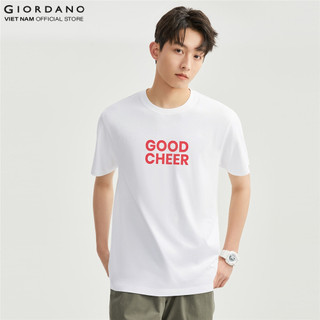 Áo thun nam in hình printed tee giordano 01092303