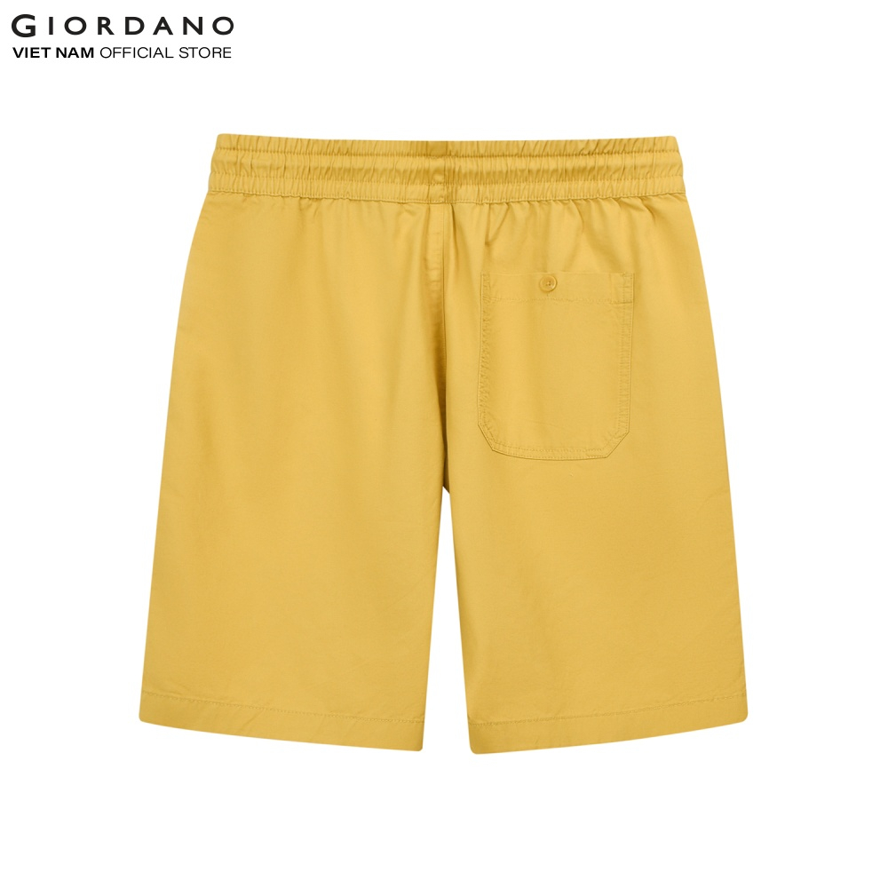 Quần Shorts Kaki Nam Lưng Thun Dây Rút Giordano 01103205