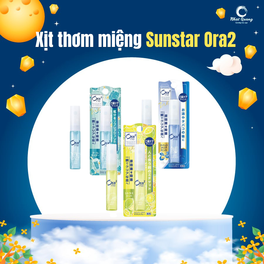 Xịt Thơm Miệng Sunstar Ora2 hương bạc hà 6ml