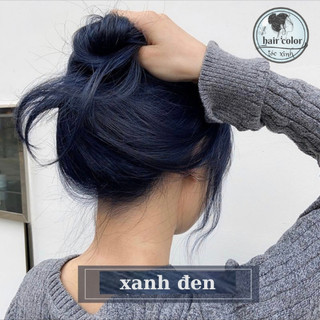 Thuốc nhuộm tóc, thuốc nhuộm tóc màu xanh đen, tặng kèm oxy trợ dưỡng và bao tay