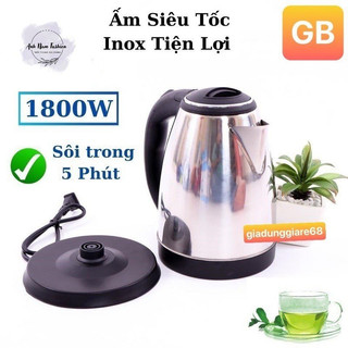 Ấm siêu tốc inox 1,8 lít đun sôi cực nhanh - bình siêu tốc inox tốt cho sức khỏe người sử dụng - st2