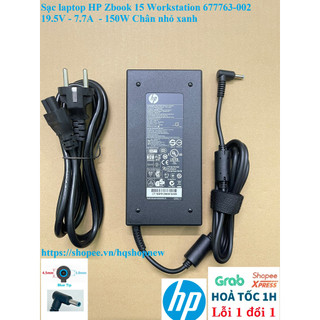 ⚡️ Sạc laptop HP Zbook 15 Workstation 677763-002 19.5V - 7.7A  - 150W Chân nhỏ xanh