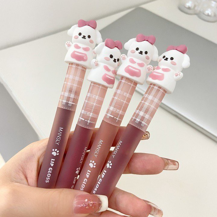 Son Bóng Mansly Cún Hồng Mirror Lip Gloss Hiệu Ứng Gương Không Phai Màu Dễ Thương ảnh thật shop chụp