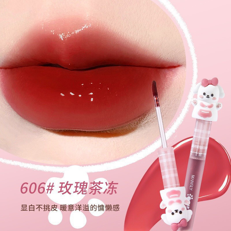 Son Bóng Mansly Cún Hồng Mirror Lip Gloss Hiệu Ứng Gương Không Phai Màu Dễ Thương ảnh thật shop chụp