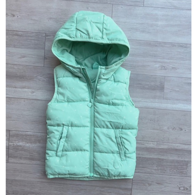 Áo Gile Xanh Chấm Bi Dư Xịn Bé Gái