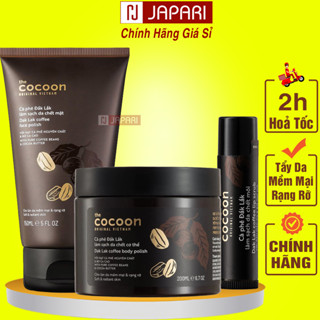 Tẩy Tế Bào Chết Cocoon Body Môi, Da Mặt Cà Phê CHÍNH HÃNG - Tẩy Da Chết Da Mặt & Body Toàn Thân Cafe Cocoon JAPARI