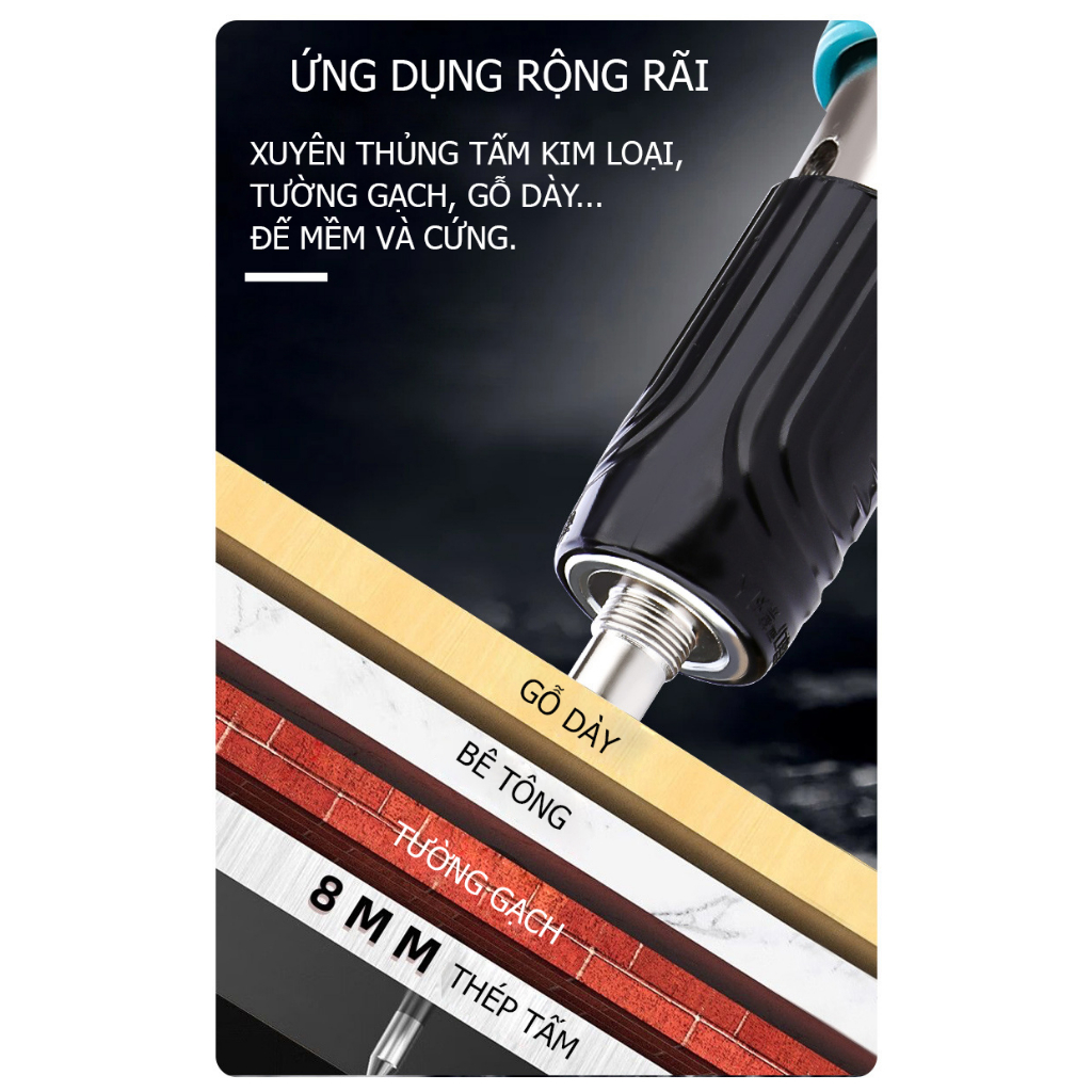 Máy bắn đinh bê tông Tuosen thế hệ mới với 5 cấp độ chỉnh lực