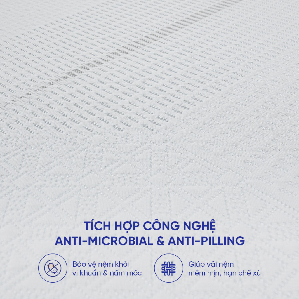 Nệm foam Comfy Cloud 1.0 nâng đỡ 5 vùng cơ thể, thoáng khí