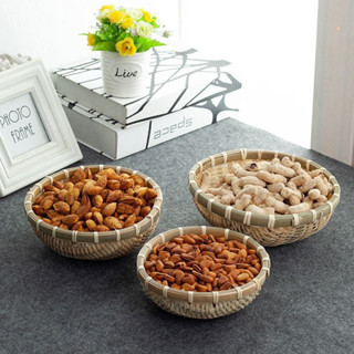 Rá tre đan dày hình tròn nhiều size, rá tre đựng rau, size 20-25-30-35cm