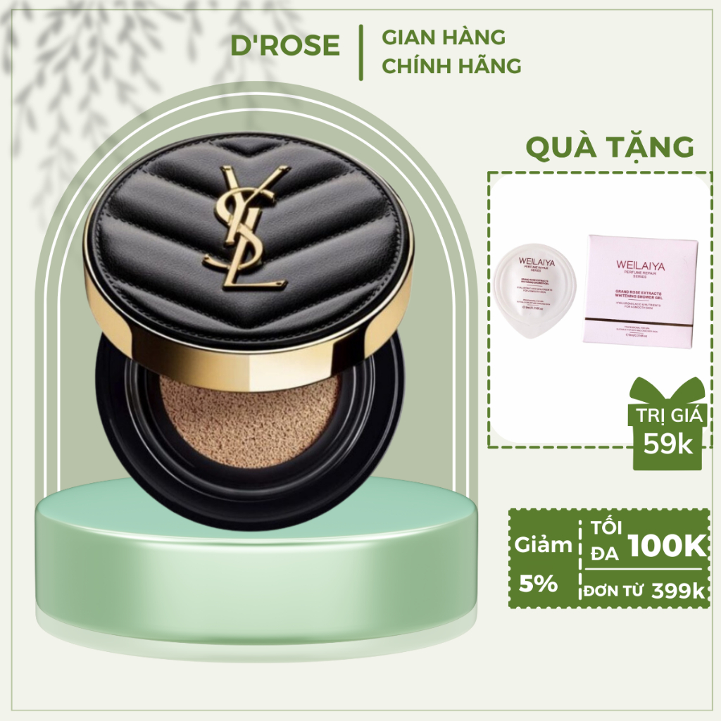 Phấn nước cushion YSL Encre De Peau bản mới lâu trôi, che phủ tốt - DR85