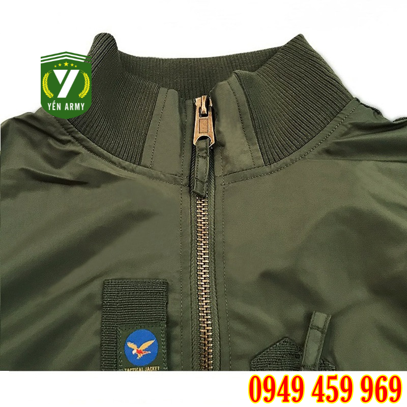 Áo Khoác Pilot Lính Nam Xịn Màu Đen / Xanh Rêu - Mã PL1983