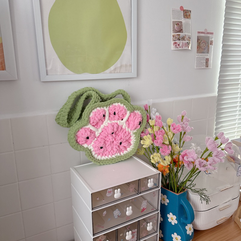 Buttersugar.crochet | TÚI LEN CHÂN MÈO