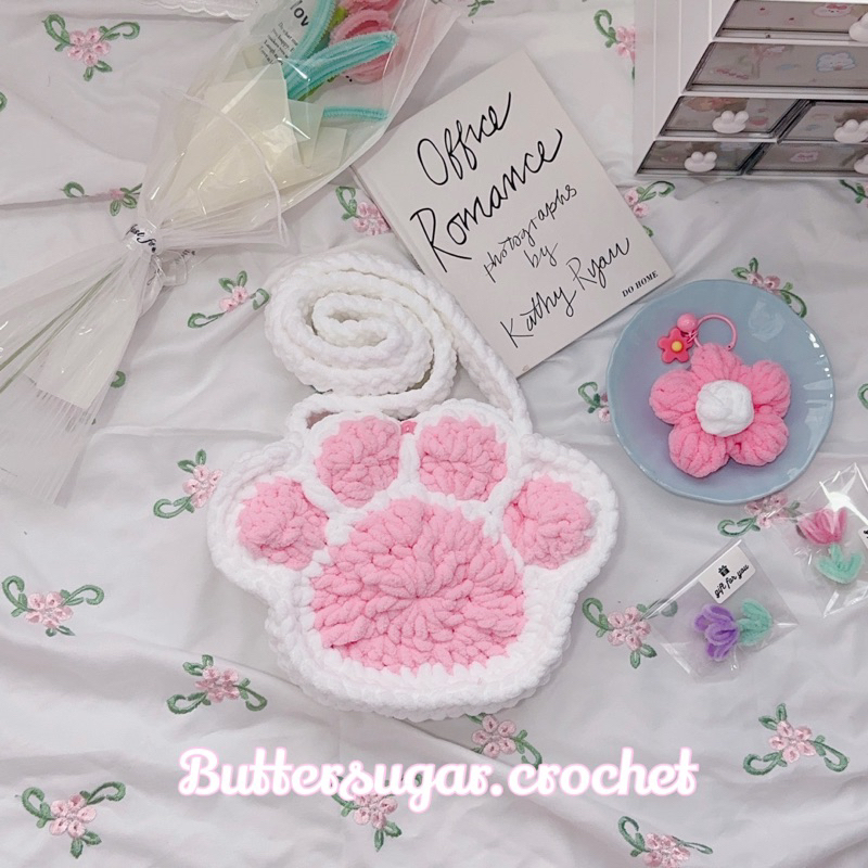 Buttersugar.crochet | TÚI LEN CHÂN MÈO