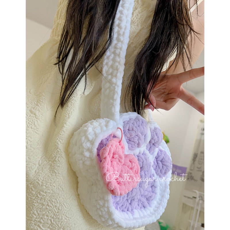Buttersugar.crochet | TÚI LEN CHÂN MÈO