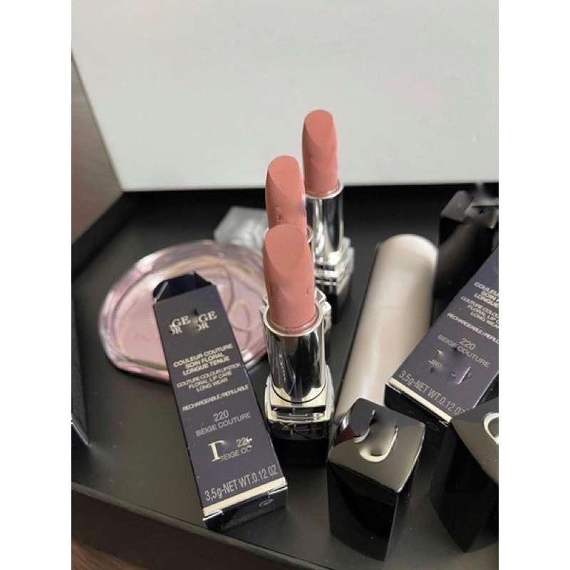 Son Dior Rouge Velvet 220 Beige Couture hồng đào nude