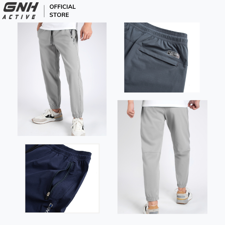 Quần dài thể thao nam GNH Active Quần thể thao nam dáng dài chất vải gió trẻ trung co giãn bốn chiều | GNH23032