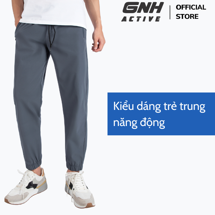 Quần dài thể thao nam GNH Active Quần thể thao nam dáng dài chất vải gió trẻ trung co giãn bốn chiều | GNH23032