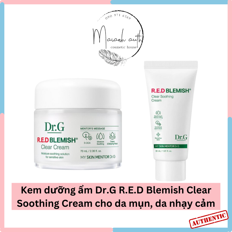 Kem dưỡng ẩm DR.G R.E.D Blemish Clear Cream làm dịu, phục hồi da