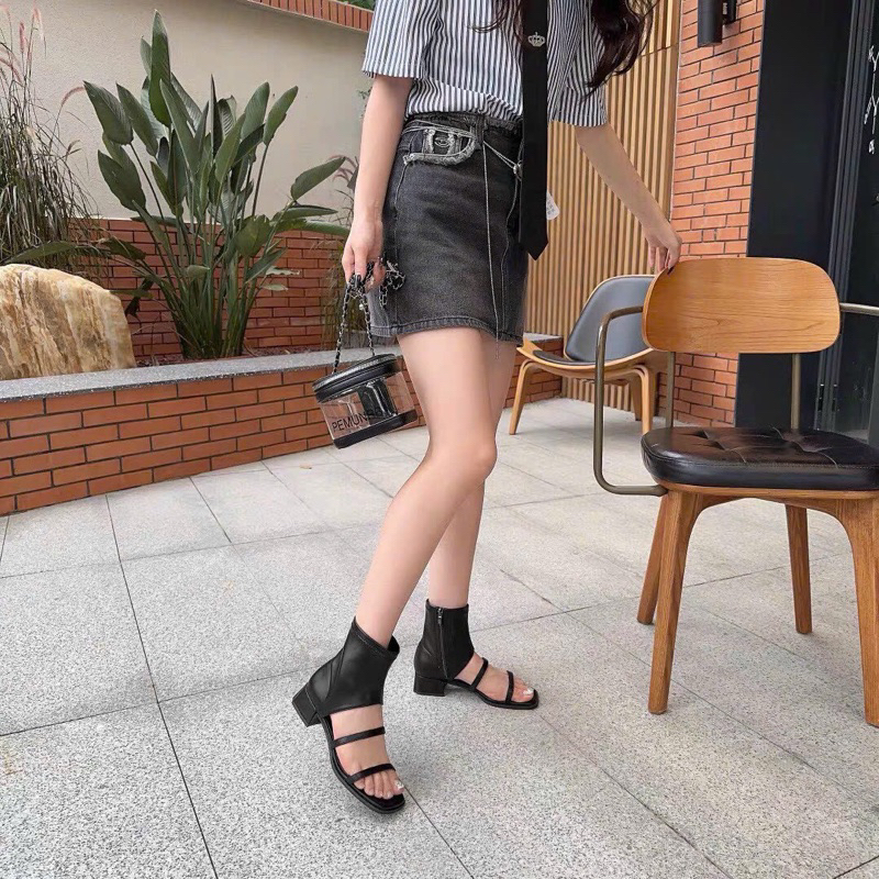 GIÀY BỐT GÓT VUÔNG QUAI NGANG SIU HÓT 😍