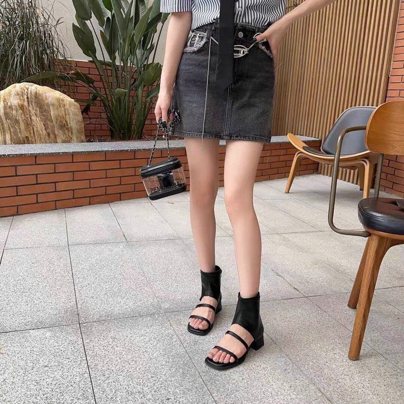 GIÀY BỐT GÓT VUÔNG QUAI NGANG SIU HÓT 😍