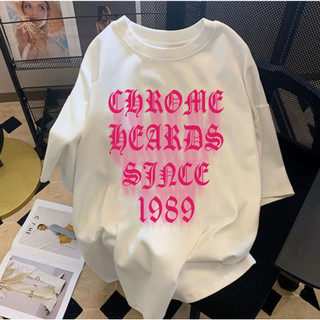 Áo thun am nam nữ tay lỡ form rộng chrome 1989 loang